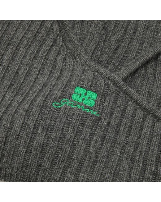 Ganni Core Future Wool Knit Balaclava in Grey | Lyst Canada