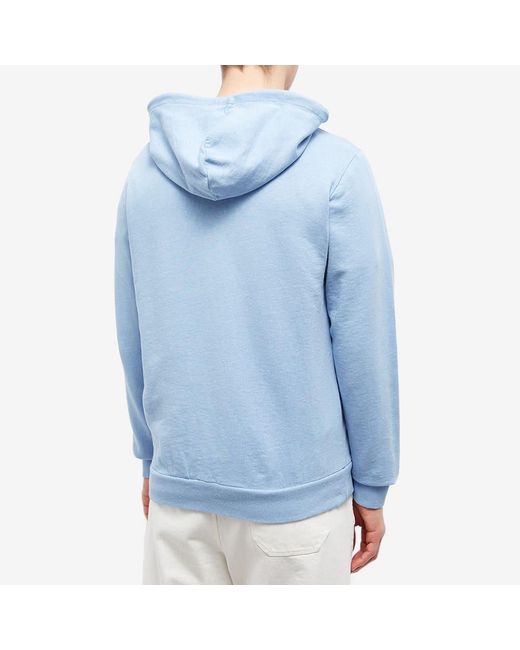 A.P.C. Blue Item Logo Hoodie for men