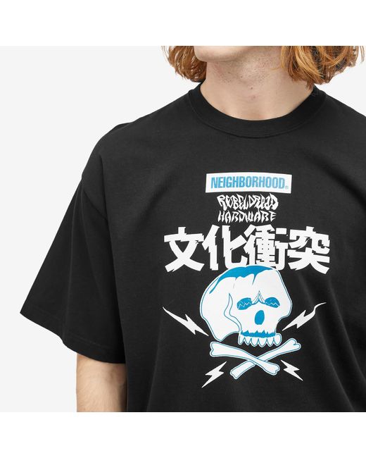Neighborhood Black X Rebel Dread Hardware T-Shirt 3 for men