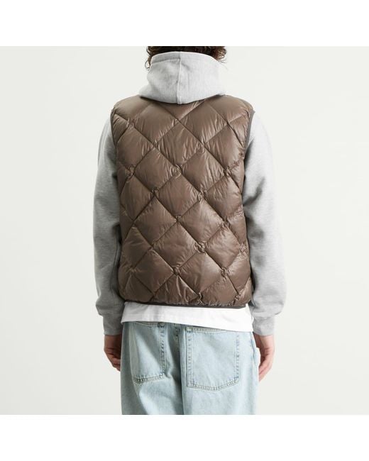 Thisisneverthat Brown Pertex Light Down Vest for men
