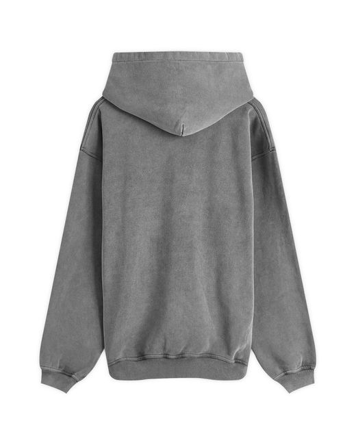 Represent Gray Script Logo Hoodie for men