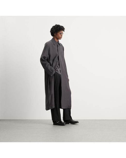 Our Legacy Black Viscose Cloak Carcoat for men