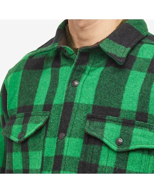 Filson Green Mackinaw Shirt Jacket for men