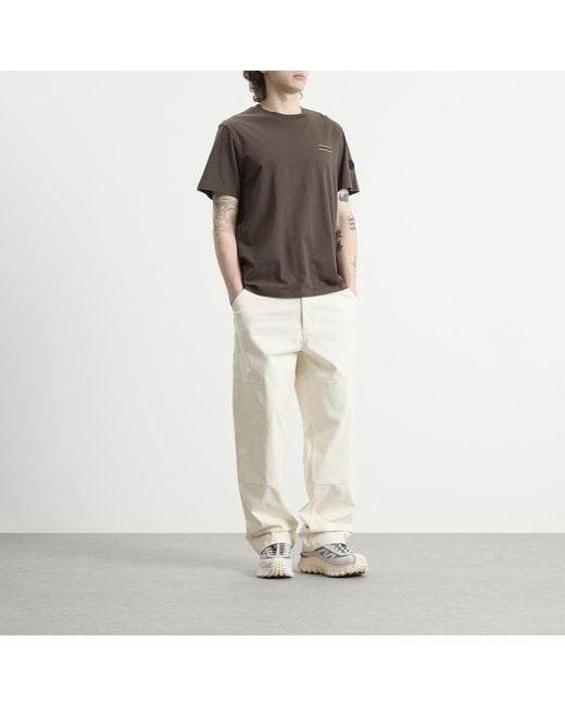 Moncler Brown Stripe Logo Short Sleeve T-Shirt for men