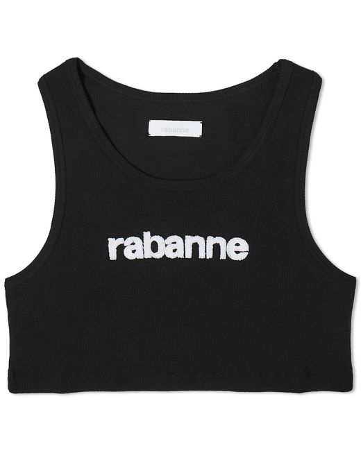 Rabanne Black Logo Crop Top
