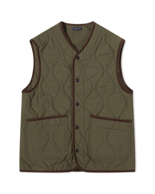 Drake's Quilted Vest in Green for Men Lyst