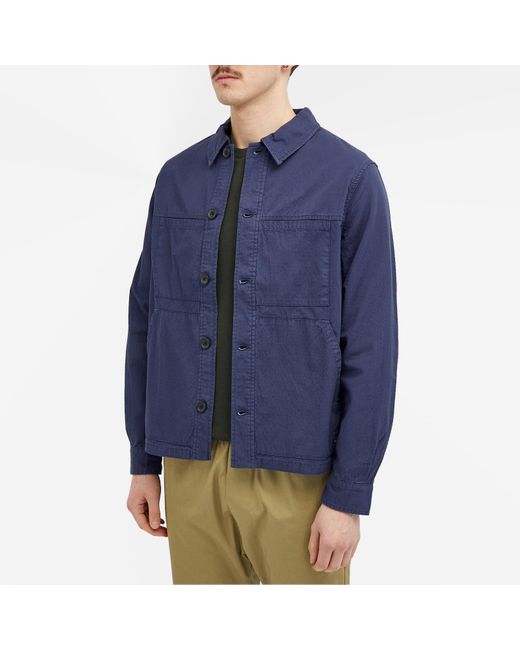 Paul Smith Blue Cotton Overshirt Jacket for men