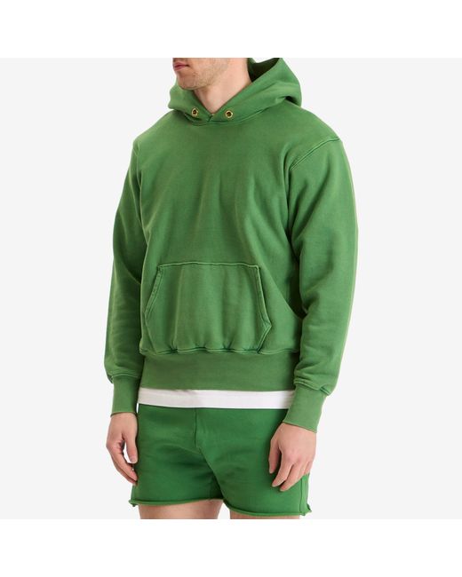Les Tien Green Heavyweight Hoodie for men