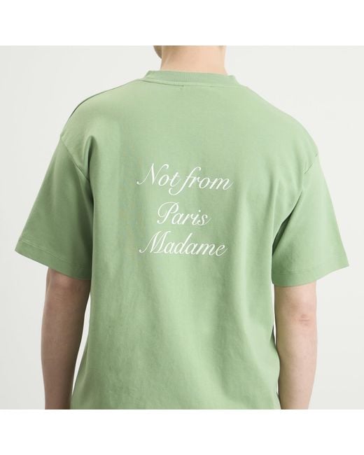 Drole de Monsieur Green The Calligraphy Slogan T-Shirt for men