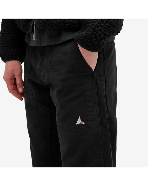 Roa Black Canvas Workwear Trousers for men
