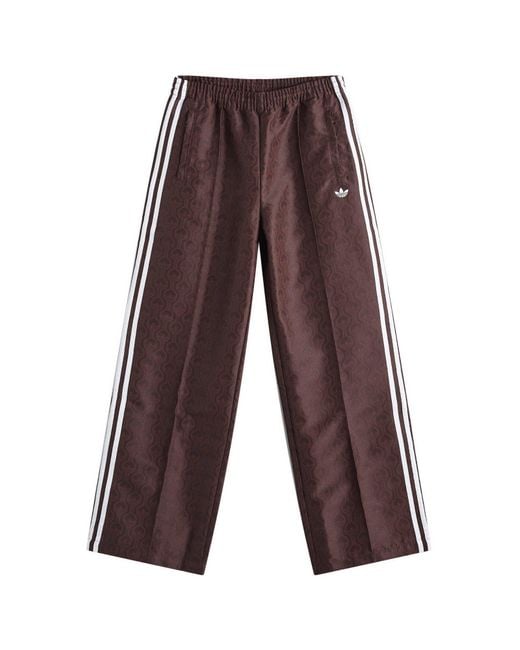 Adidas Brown Oversized Monogram Track Pant