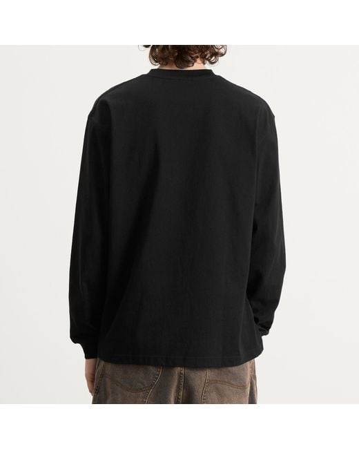 METALWOOD STUDIO Black Word Long Sleeve T-Shirt for men
