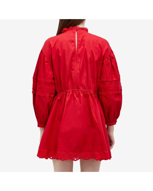 Damson Madder Red Clandy Midi Dress