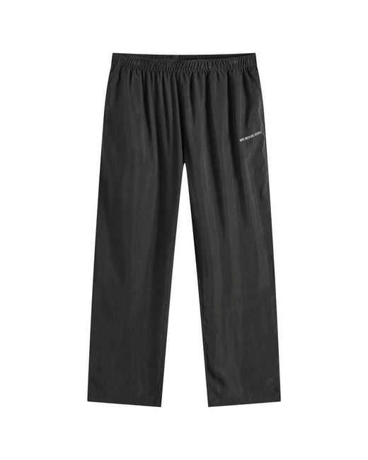 MKI Miyuki-Zoku Gray Ribbed Cupro Wide Leg Pants for men