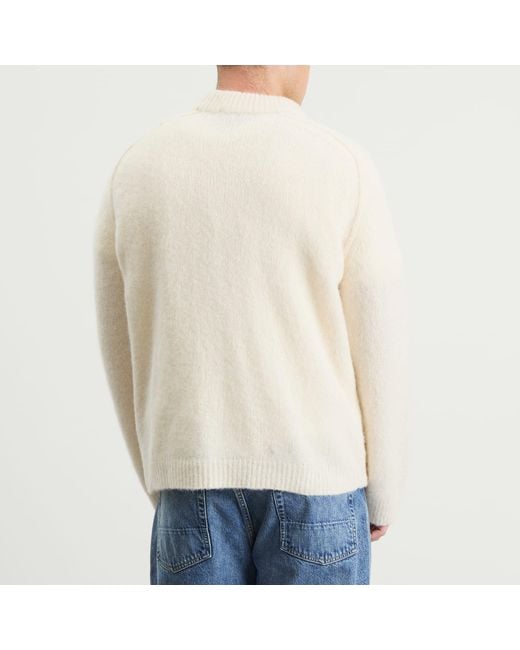 A.P.C. White Tyler Brushed Aplaca Jumper for men