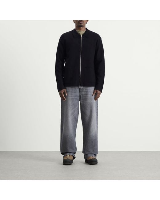NN07 Black Jonas Merino Zip Jacket for men