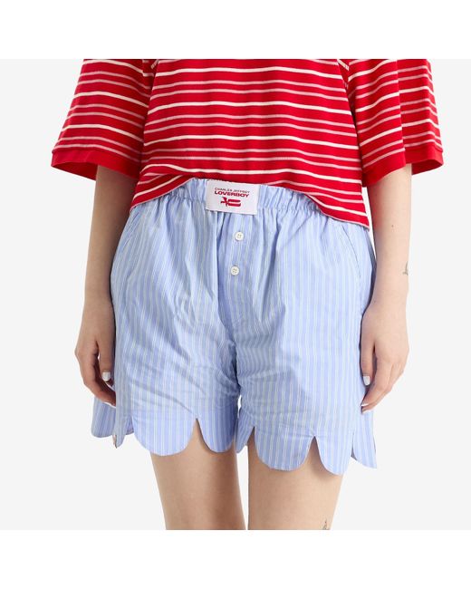 Charles Jeffrey Blue Scalloped Boxer Shorts