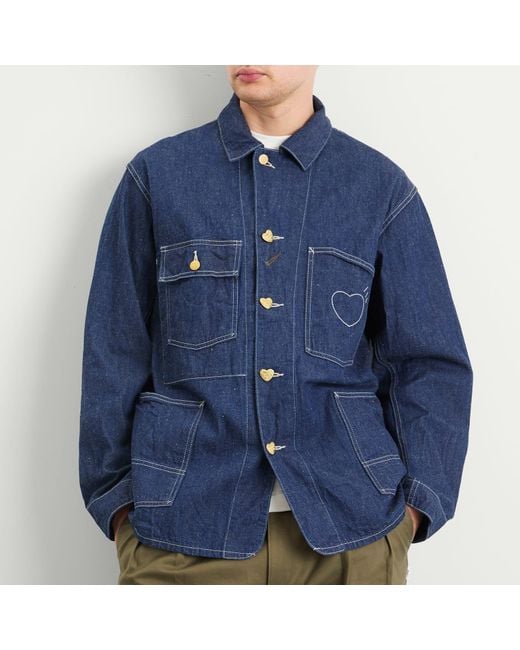 Human Made Blue Denim Coverall Jacket for men