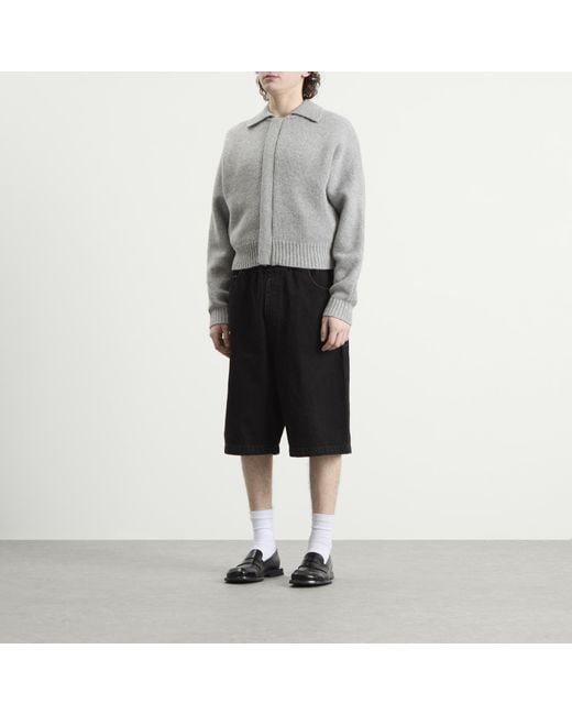 Entire studios Gray Marla Knitted Bomber for men