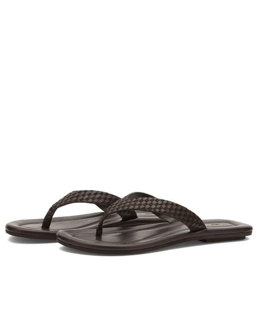 St. Agni Brown Lattice Weave Thong