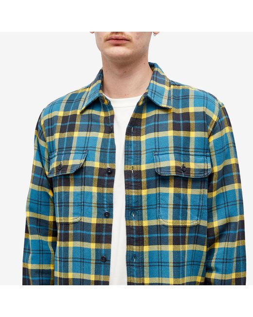 Filson Blue Vintage Flannel Work Shirt for men