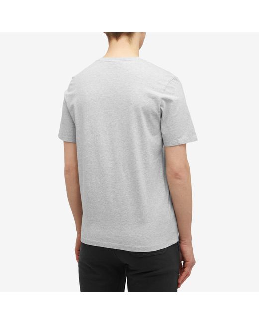 Maison Kitsuné Gray Chillax Fox Patch Regular T-Shirt for men