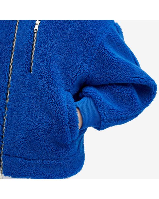 Cole Buxton Blue Fleece Bomber Jacket for men
