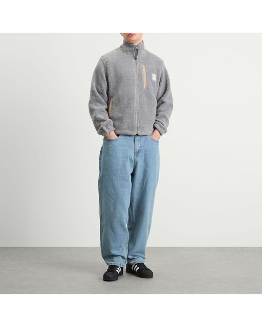 Butter Goods Gray Terrain Highpile Fleece Jacket for men