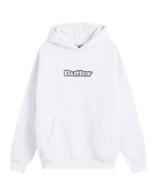 Butter Goods White Radiant Logo Hoodie for men