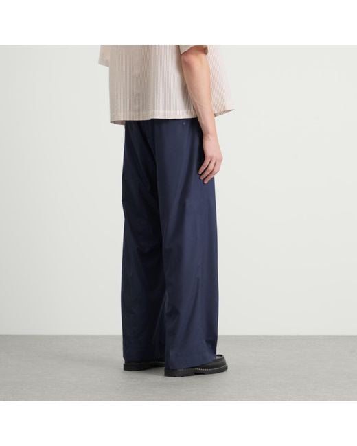 About Blank Blue Relaxed Belted Trousers for men