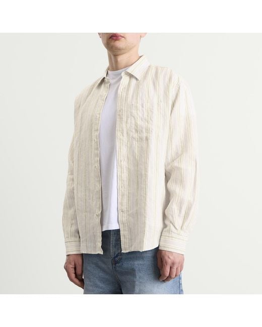 NN07 White Deon Stripe Shirt for men