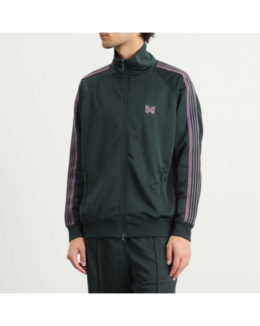 Needles Green Poly Smooth Track Jacket for men