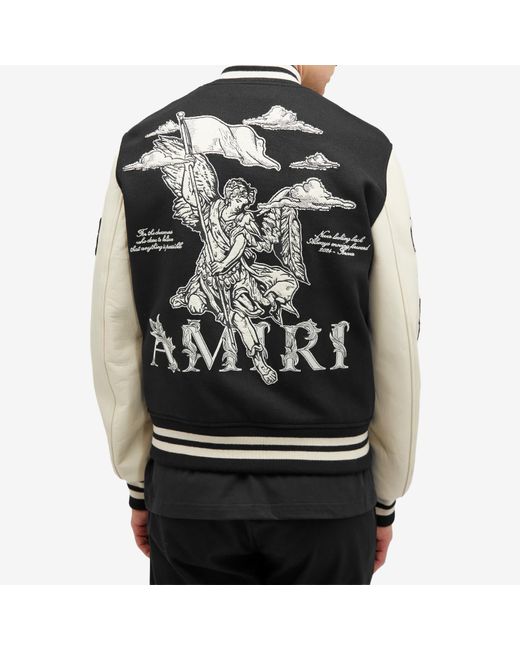 Amiri Black Ma Angel Varsity Jacket for men