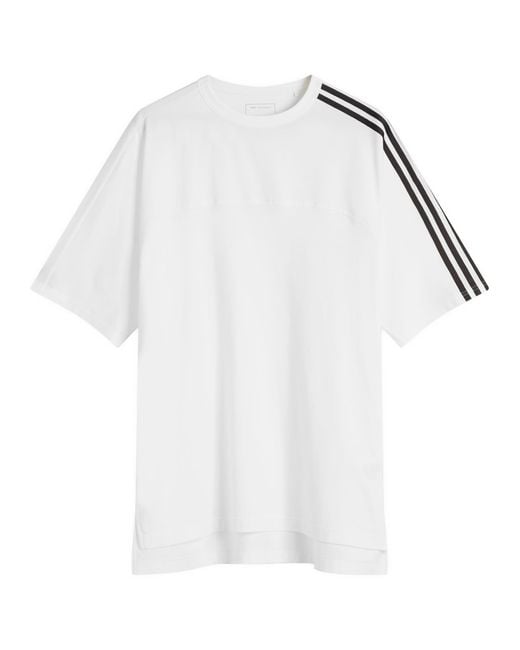 Y-3 White 3 Stripe T-Shirt for men