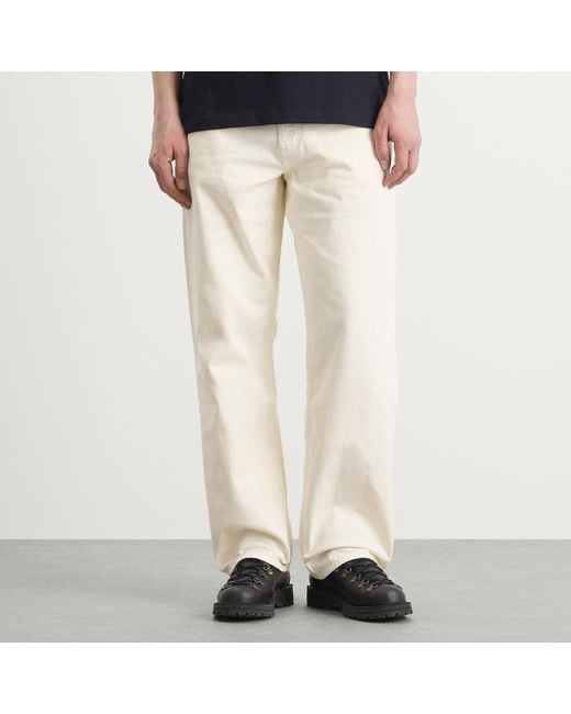 Norse Projects Natural Korshavn Relaxed Twill 5 Pocket Trousers for men