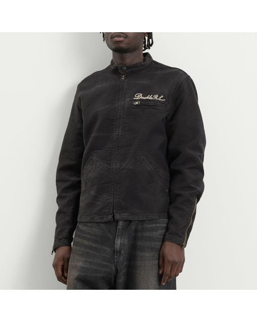 RRL Black Moto Jacket for men