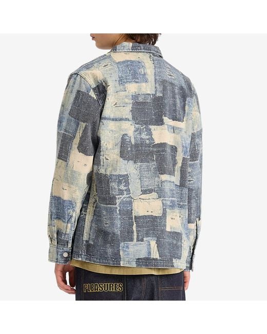 Pleasures Blue Boro Work Jacket for men