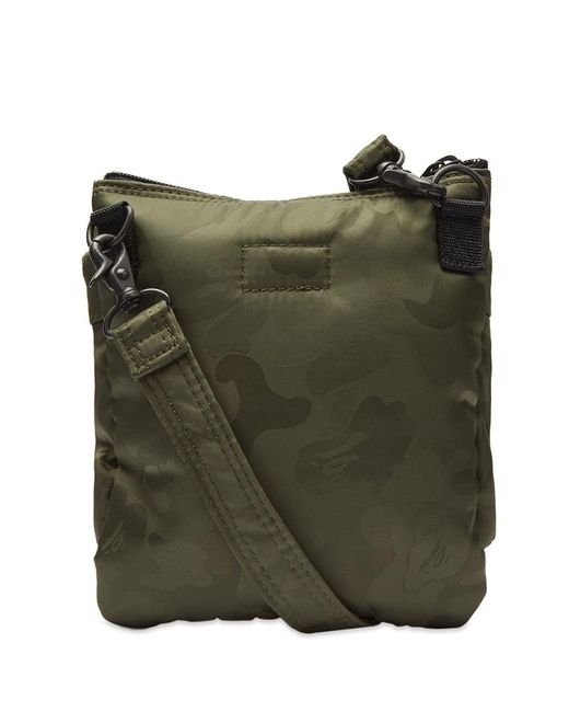 A Bathing Ape Green Porter Solid Camo Shoulder Pouch Drab for men
