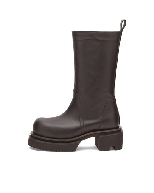 Rick Owens Brown Bogun Calf Boots