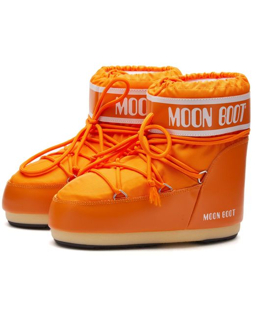 Moon Boot Orange Icon Low Nylon Boots Sunny