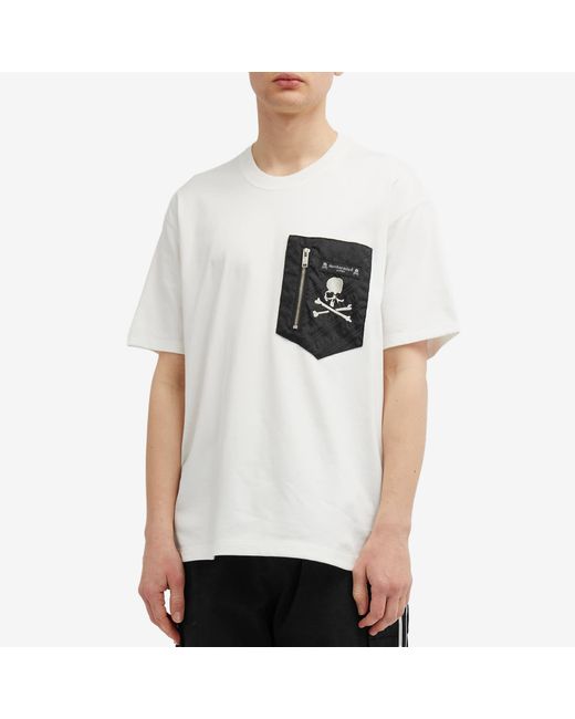Mastermind Japan White Zip Pocket T-Shirt for men