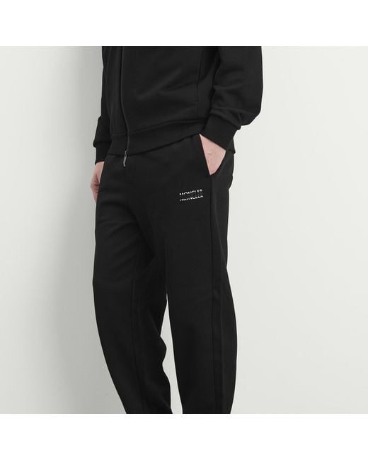 Moncler Black Stripe Logo Sweatpants for men