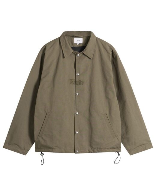 Rhude Green Logo Coaches Jacket for men