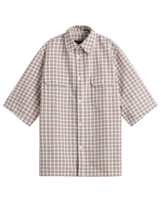 Willy Chavarria Brown Check Corcoran Shirt for men