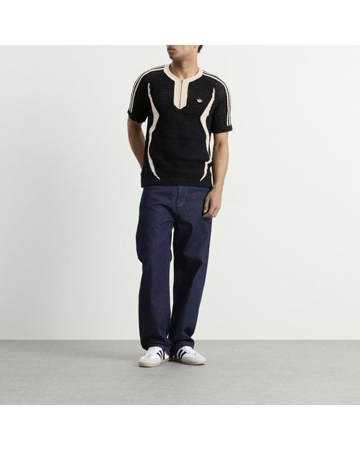 Adidas Black Clot Knit Jersey By Edison Chen for men