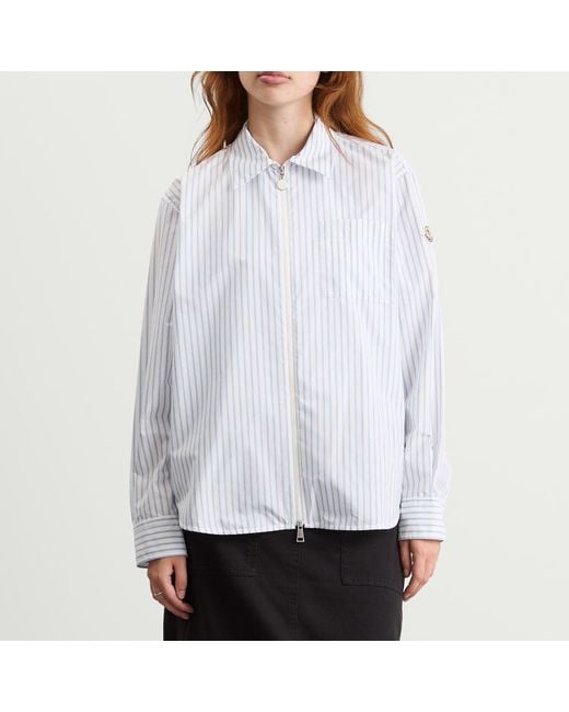 Moncler White Striped Shirt