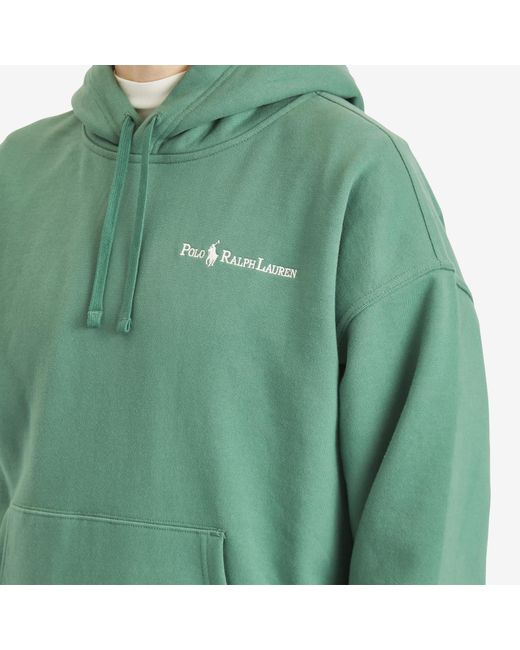 Polo Ralph Lauren Green Embroidered Chest Logo Hoodie for men