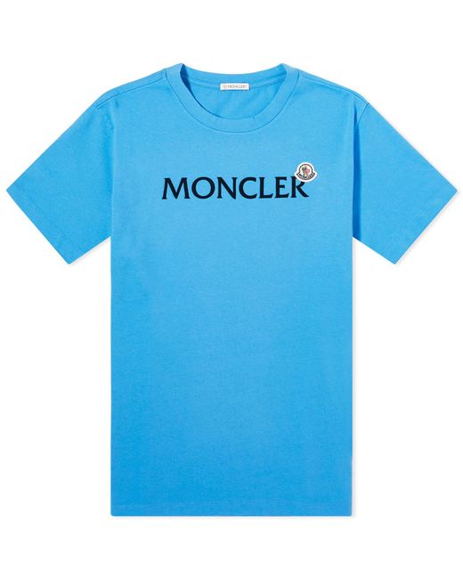 Moncler Blue Tonal Logo T-Shirt for men