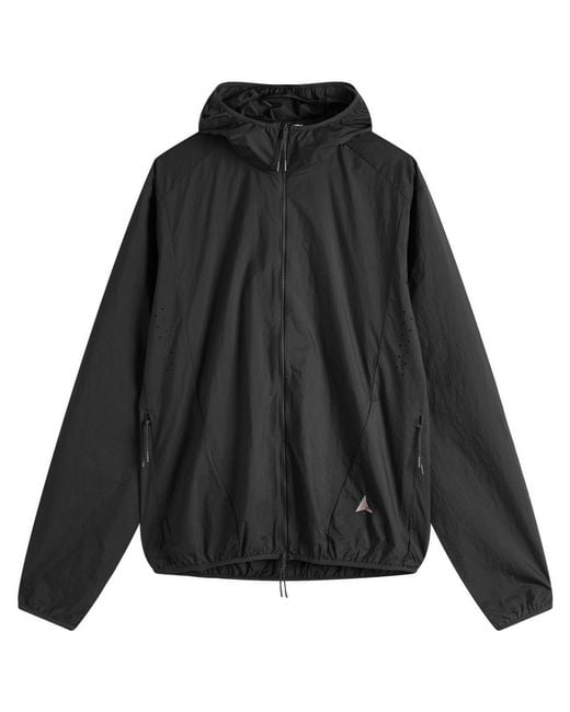 Roa Black Packable Wind Jacket for men