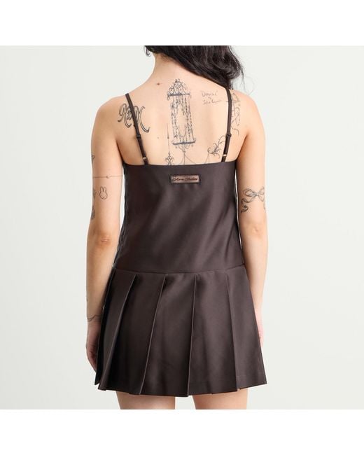 Acne Brown Dary Technical Duchesse Dress